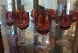 Ruby Red Glasses and Decanter