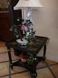 Black Lacquer End Table