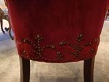 Back of red Velvet Chairs