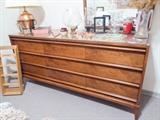 Lane Rhythm Collection Mid-century walnut 9 drawer dresser 