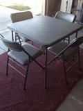 card table and chairs