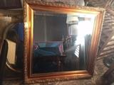 Antique large giltwood mirror