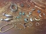 Vintage Silver, turquoise Navajo jewelry 