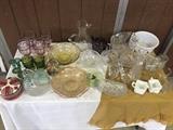 Antique and vintage glass, crystal and milk glass