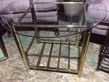 Brass and glass top table
