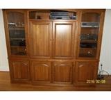 3-piece wall unit, stereo equipment, Samsung VCR-DVD player, not shown - McIntosh ML-10C loudspeaker system