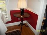 tilt top table, lamp