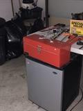 TOOLS AND SMALL FRIDGE