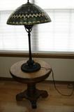 c2005 Leaded-glass reproduction lamp.