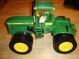 Hand-crafted John Deere 9400 tractor, made entirely of wood in the 1990s by Albert Blaschke, Mesa, Arizona.