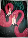 Dania (2004) flamingos painting.