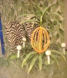 Florida artist made one-of-a-kind pineapple 5-light chandelier.