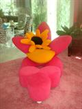 Hot pink Ultrasuede artist custom-made orchid chair.