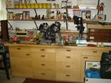 Workbench is for sale! Bring tools to remove from wall. Bring muscle to load!