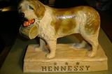 Hennessy Cognac Brandy advertising / St. Bernard figure, 1950s paper mache/composition.