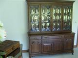 Ethan Allen breakfront with convex glass panes