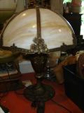 Slag glass panel lamp circa 1930
