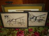 Artwork by Henry W. Meyer, author of "Memories of the Buggy Days", Carriage Industry Old Timers, OH, 1965.  Henry was known for his illustrations in harness catalogs.  SEE NEXT PHOTO ALSO.