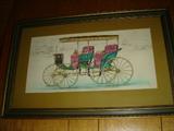 Artwork by Henry W. Meyer, author of "Memories of the Buggy Days", Carriage Industry Old Timers, OH, 1965.  Henry was known for his illustrations in harness catalogs.  SEE PREVIOUS PHOTO ALSO.
