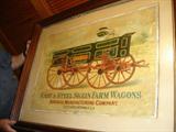 Birdsell Manufacturing Company, South Bend, Indiana paper advertising sign promoting Cast & Steel Skein Farm Wagons.