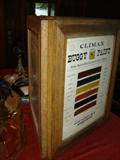 "Climax Buggy Paint" advertising; 3-sided paint advertisement with ads on each side. (wagon, carriage)