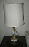 Cockatoo Lamp - Porcelain & Metal, Vintage.