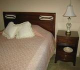 1930s? Morganton Bedroom Set - Full Bed, Side Tables, Dresser & Mirror.