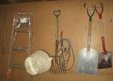 Ladders, Shovels & Other Garden Tools.