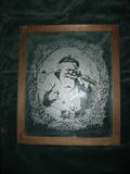Antique Christmas Window Pane