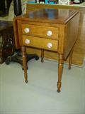 2-Drawer side table with drop leaves, circa 1850