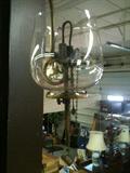 Circa 1880s gas lamp with original glass shade