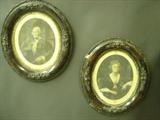 George and Martha Washington prints in mid-Victorian frames