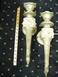 36" long light fixtures / torches from an old Ft. Atkinson, Wisconsin furniture store.  Sold as a pair only.