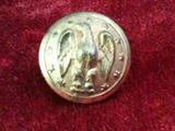 Civil War Confederate Officer's Coat Button marked on back "Extra Rich Treble Gilt", plus many other Civil War-era military buttons.
