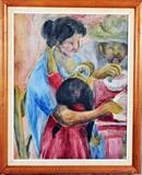 Manuel Bordogna-Italy, Madre dano de Beger, 1974, Signed Oil on Canvas, 19x24"