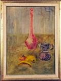 Manuel Bordogna-Italy, Bodegon con Frutas, 1967, Series: Bodegon con 24Frutas, Signed, Oil on Paper, 27x19 3/4"
