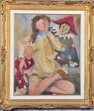 Manuel Bordogna-Italy, Arelquin, 1977, Signed, Oil on Canvas, 19x24"