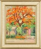 J.W. Lodarczyk, Arbol de Acacias, Series: Arbol de Acacias, -year- Signed, Oil on Canvas, 7 1/2 x 9 1/2"