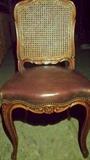 French red leather chair