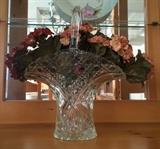 Vintage Pressed Glass Basket