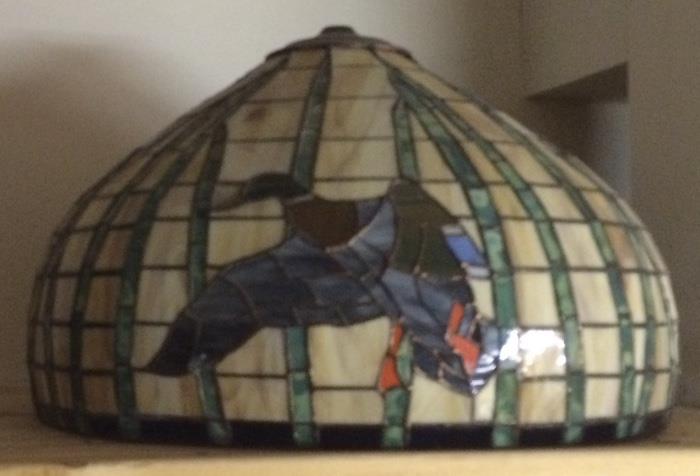 Stained Glass Lamp Shade featuring Ducks