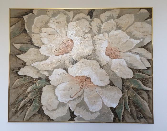 Oil on Canvas Floral Painting by Lee Reynolds
