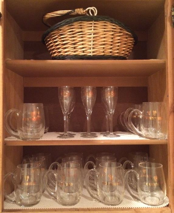Guinness Steins, Wine Glasses