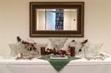 Pressed Glass, Marble Cutting Boards, Framed Mirror