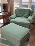 Hickory Chair and Ottoman,