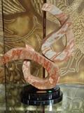 ABSTRACT MARBLE SCULPTURE ON BASE