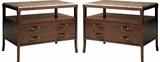 PAIR BILL SHOFIELD FOR BAKER FURNITURE STATION CHESTS WITH MARBLE TOPS