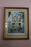1950 Salvatore Dali, Madonna of Port Lligat, signed and professionally matted and framed. This stone print also has the certificate of authenticity and has been appraised. 