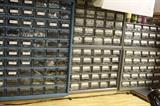 storage drawers full of screws, nails, etc 