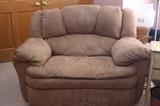 large microfiber chair, might consider  to be a chair and a half